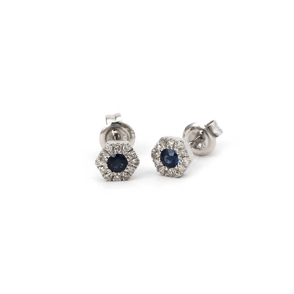 Aretes Blossom de Zafiro