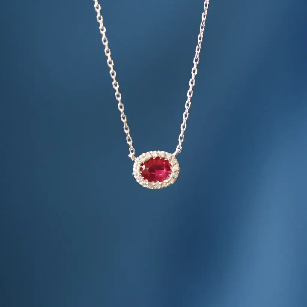 Collar Halo de Rubí